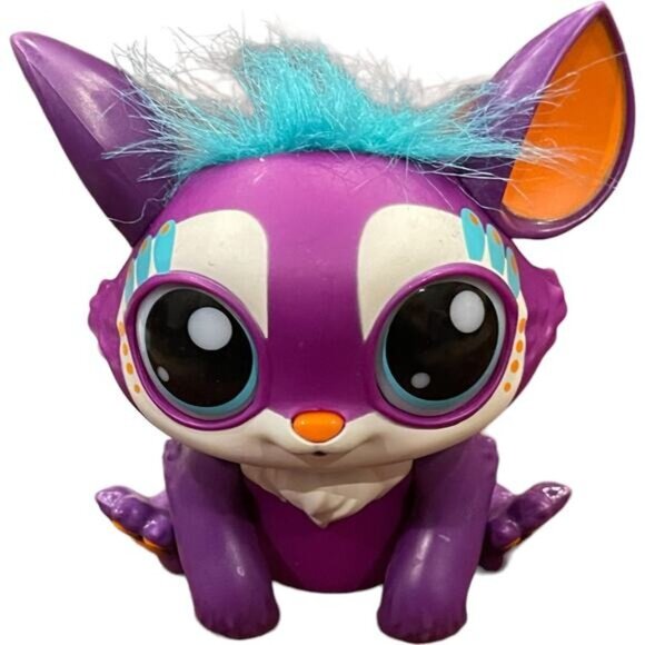 Mattel Lil' Gleemerz Loomur Purple Interactive 5" Furry Pet Talks Light Up Tail - Picture 3 of 7